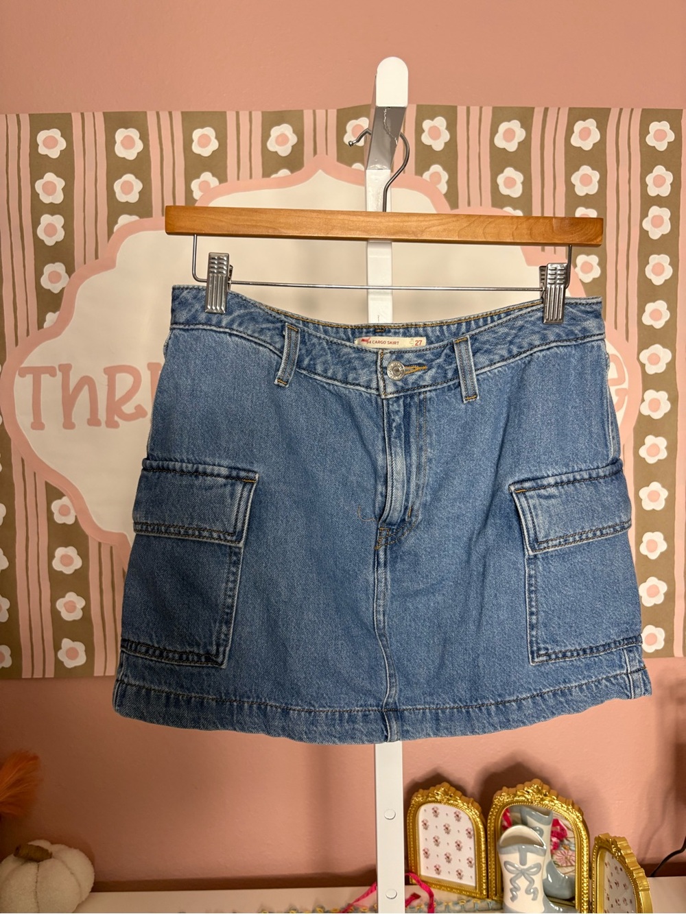 Levi’s Denim Cargo Mini Skirt - Blue